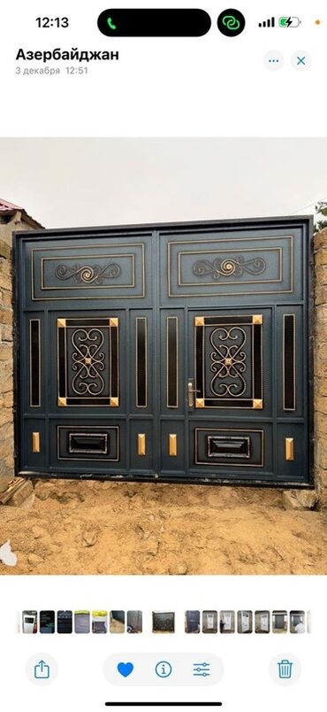 Həyət darvazaları: Yeni Dəmir Həyət darvazası, 3 m, Mexaniki, Qapı ilə, rəng - Qara, Kredit var, Ödənişli quraşdırma, Ünvandan götürmə, Ödənişli çatdırılma, Rayonlara çatdırılma -da lalafo.az — 31 Həyət darvazaları: Yeni Dəmir Həyət darvazası, 3 m, Mexaniki, Qapı ilə, rəng - Qara, Kredit var, Ödənişli quraşdırma, Ünvandan götürmə, Ödənişli çatdırılma, Rayonlara çatdırılma — 31