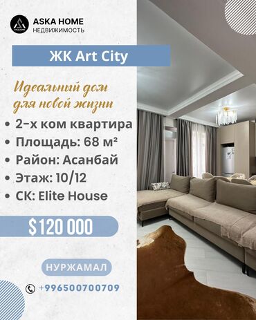 Продажа квартир: 2 комнаты, 687 м², Элитка, 10 этаж, Дизайнерский ремонт