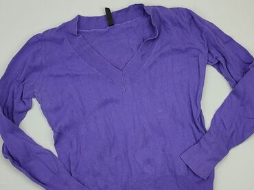 czarne t shirty w serek damskie: Sweter, L (EU 40), condition - Good