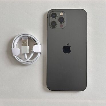 бушни телефон: IPhone 12 Pro, Б/у, 256 ГБ, Черный, 87 %