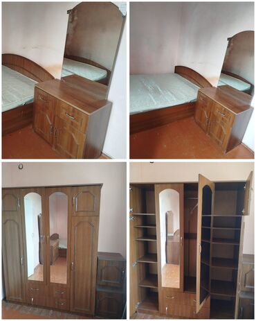 Yataq otağı dəstləri: İkinəfərlik çarpayı, Dolab, Termo, 2 tumba, İşlənmiş