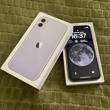 işlenmiş telefonlar ucuz: IPhone 11, 64 GB, Deep Purple, Face ID