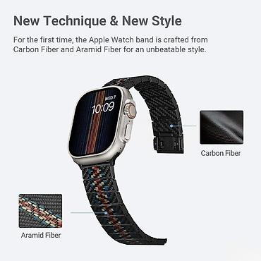 qayış: "Apple Watch" üçün karbon fiber saat bandıApple Watch üçün Karbon — 3