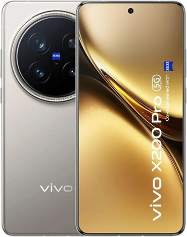 телефон вива: Vivo X200 Pro, Жаңы, 256 ГБ, түсү - Саргыч боз, 2 SIM