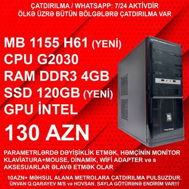 Videokartlar: ⭐TƏK KEYS – 130 AZN ⭐22” Yeni Monitorla dəst – 230 AZN