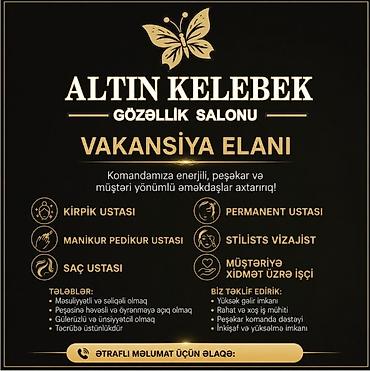 Вакансии: ALTIN KELEBEK Gözəllik Salonu – Vakansiya elanı Komandamıza enerjili — 1