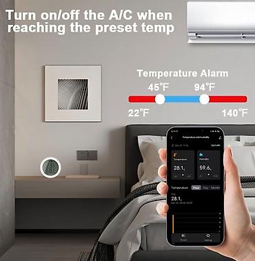 термометр: Zigbee Temperatur Sensoru ve Rütubətölçən Sensor Whatsappa yazın Tuya — 6