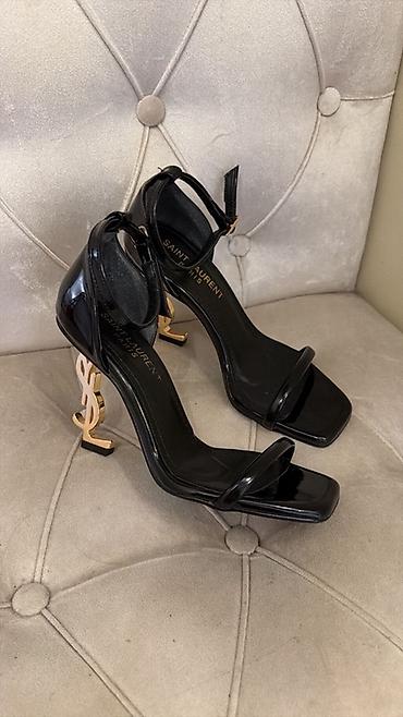Basanoşka və səndəllər: YSL, Ölçü: 37, rəng - Qara, Yeni — 1