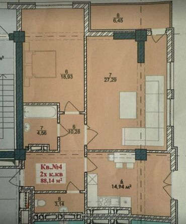 снять дом недорого без посредников: 2 комнаты, 88 м², Элитка, 7 этаж, ПСО (под самоотделку)