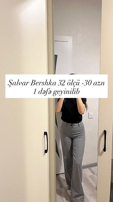 Şalvar, Bershka, rəng - Boz lalafo.az -da Şalvar, Bershka, rəng - Boz