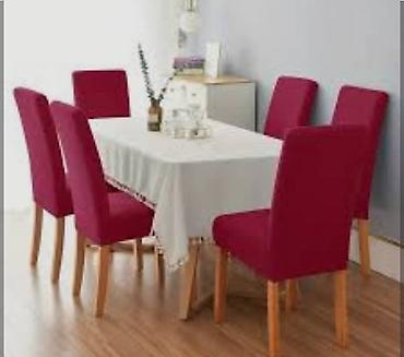 Ostali tekstil: Navlake za stolice Paket sadrži 6 komada Materijal-pliš — 11