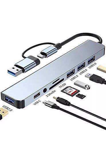 komputer siçanı: 🚀 8-i 1-də USB-C & USB 3.0 Hub – Premium Alüminium Docking Station — 1