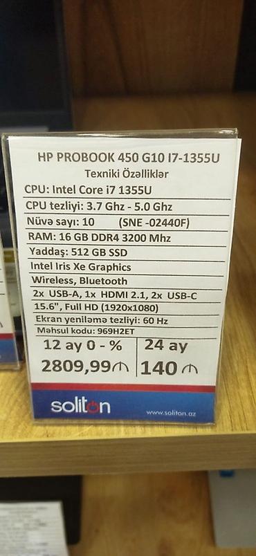 hp pavilon 17: HP ProBook 450 G10 noutbuk. Texniki göstəricilər: - Prosessor: Intel — 3