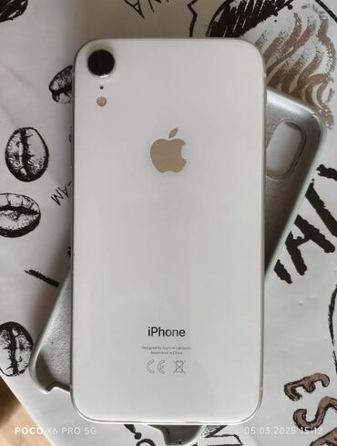 куплю айфон хс: IPhone Xr, Б/у, 64 ГБ, Matte Silver, Кабель, Чехол, 76 %