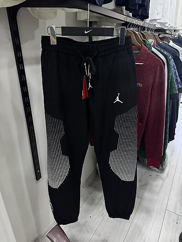 jordan штаны: Мужские брюки, L, 2XL, 3XL, Nike, Новый, цвет - Черный, Самовывоз — 1