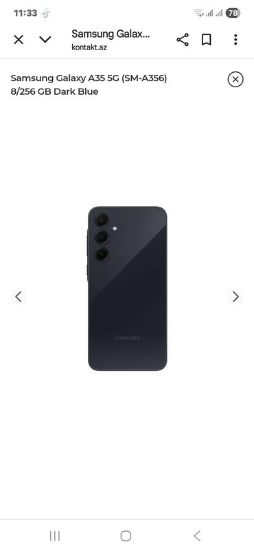 sazz əlaqə: Samsung Galaxy A35, 128 GB, rəng - Göy
