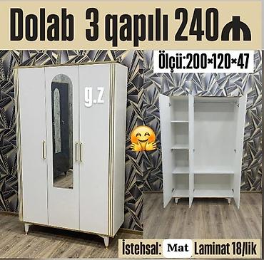 Güzgülər: Dolab yeni qarderob paltar dolabı güzgülü üç qapılı — 1
