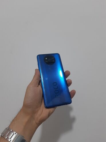 telefonlar işlənmiş: Poco X3 NFC, rəng - Göy