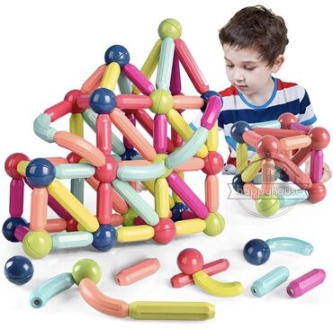 развивающие игрушки для детей 2 3 лет: Детский Магнитный Строительный набор, магнитные шарики, палочки