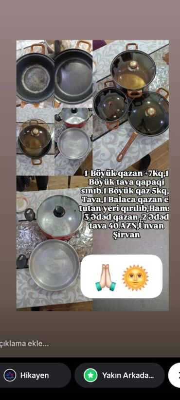 кастрюли из гранита: Qazan, rəng - Qara, Antipriqar lalafo.az -da кастрюли из гранита: Qazan, rəng - Qara, Antipriqar