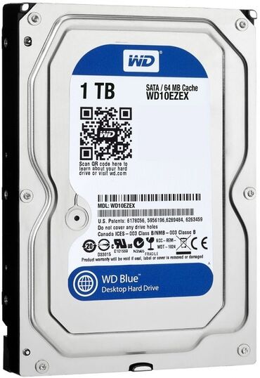 жёсткий диск на 1 тб: Накопитель, Новый, Western Digital (WD), HDD, 1 ТБ, Для ПК