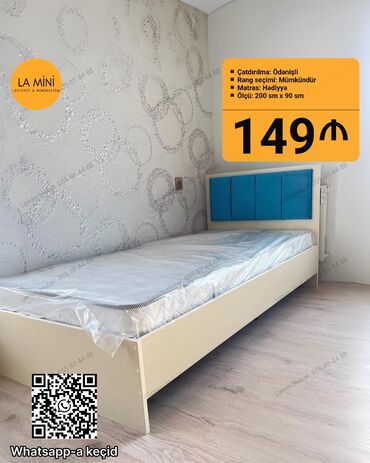8 mart ucun hediyeler: Təknəfərlik çarpayı, Bazasız, Matras ilə, Siyirməsiz