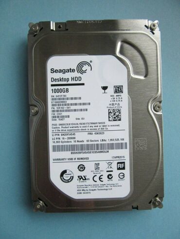 оперативная память для серверов ddr3 sdram: Маалымат алып жүрүүчү, Колдонулган, Seagate, HDD, 1 ТБ, 3.5", ПК үчүн