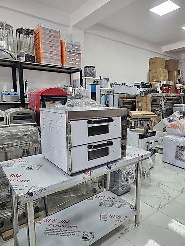 Elektrik sobalar: Pizza sobası 2 mərtəbəli pizza və lahmacun üçün daş ilə olan fırın İç — 3