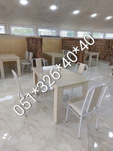 Masa və oturacaq dəstləri: Mətbəx üçün, Yeni, Açılan, Dördbucaq masa, 4 stul — 15