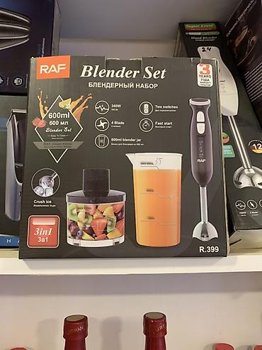 nömrem az: RAF Blender Set – 3‑ü 1‑də Xüsusiyyətlər: - Güc: 340W - 2 düymə — 1
