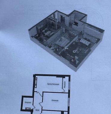 квартира палтех: 2 комнаты, 64 м², Тунгуч мкр Элитка, 2 этаж, ПСО (под самоотделку) — 3