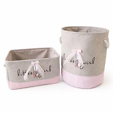 Другой текстиль: Комплект текстильных корзин для хранения (2 шт.) Удобно для — 5