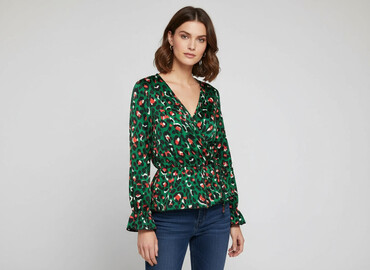 koszula swiateczna pepco: Women's blouse, size L (EU 40)