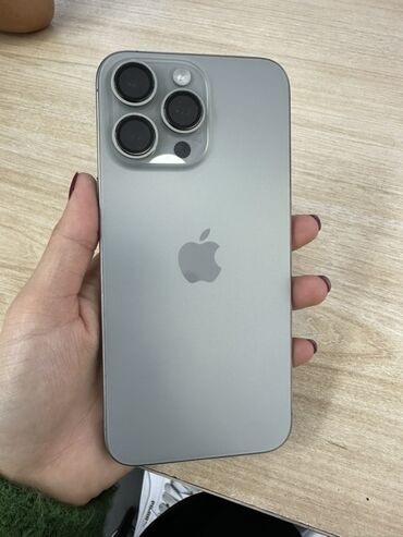купить айфон 5 с: IPhone 15 Pro Max, Колдонулган, 256 ГБ, Natural Titanium, Коргоочу айнек, Каптама, Куту, 86 %
