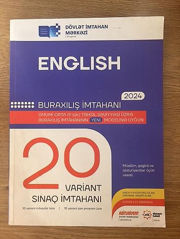 Testlər: Məhsul: İngilis dili – Buraxılış imtahanı 2024 üçün 20 variant sınaq — 1