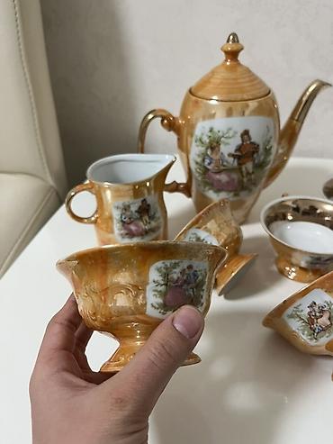 fırst class cay: Çay dəsti, rəng - Qızılı, Farfor, 6 nəfərlik — 5