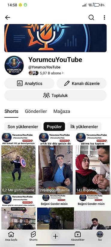 cuce cixaran inkubator: Məhsul: YorumcuYouTube – hazır YouTube kanalı Xüsusiyyətlər: - Kanal — 1