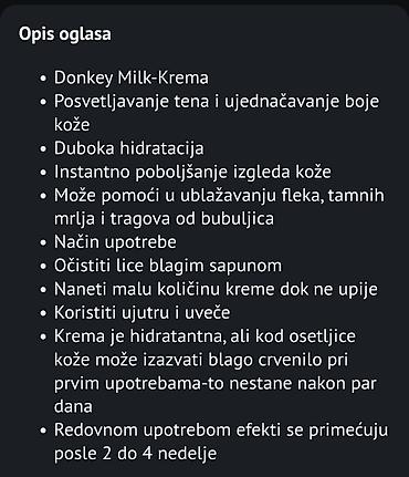 latex helanke: Donkey Milk Whitening Cream – krema za lice i telo sa mlekom magarice — 5