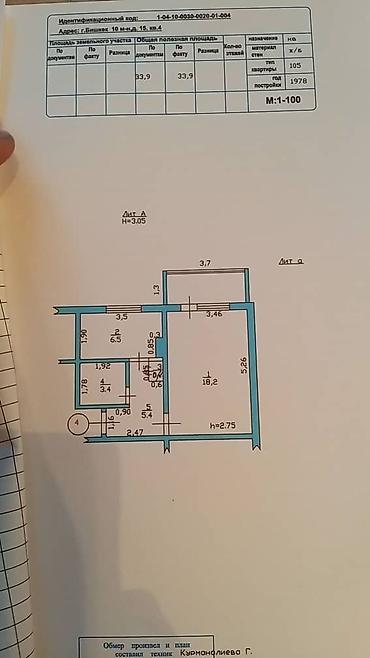 Продажа квартир: 1 комната, 34 м², 105 серия, 2 этаж, Косметический ремонт — 10