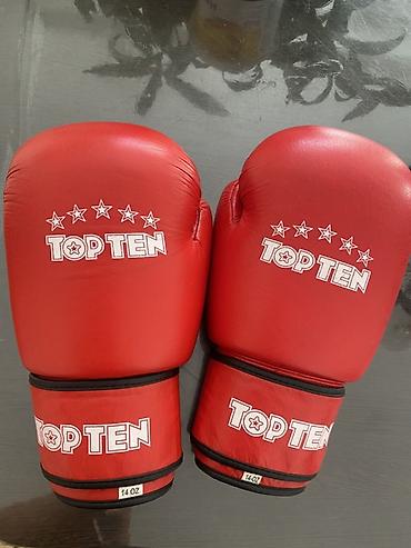 груша детская: Боксерские перчатки Top Ten, 14 oz, красные. Без запаха - Вес: 14 — 1