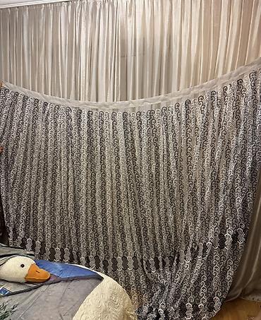 Tül pərdə dəsti 1 ədəd Eni 3 metri Uzun 2,50 - Material: nazik