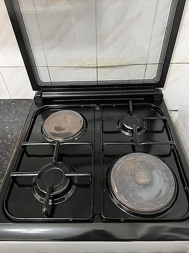 плита печка: Комбинированная плита, Б/у, Напольная, Механическая, Полная оплата — 1