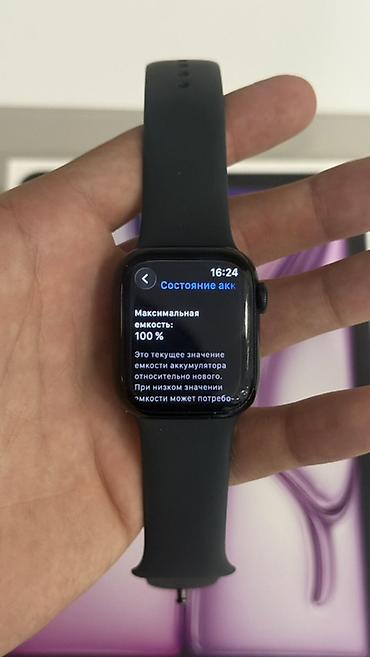 apple watch 46mm: Apple Watch Series 9, 41 мм, алюминий (темный корпус) с черным — 4