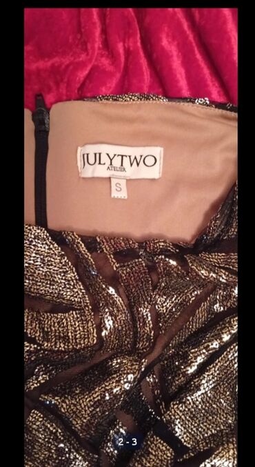 детский костюм мухомор: JULYTWO Atelier iki parçalı dəst - Üst: Qızılı-qara payetli