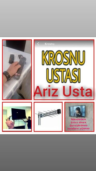 квартира баку снять: Krosnu ustası Kanalların yığılması Televizor ustası Televizorların