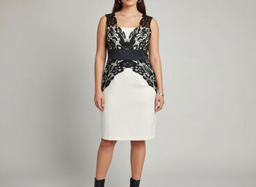 sukienki na wesele z rękawem 3 4: Sukienka damska, rozmiar 3XL