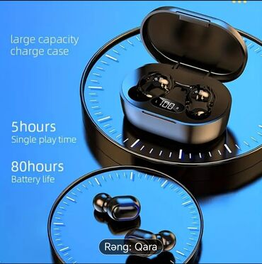 Qulaqcıqlar: Yeni Simsiz (Bluetooth) Qulaqcıqlar, rəng - Qara — 7