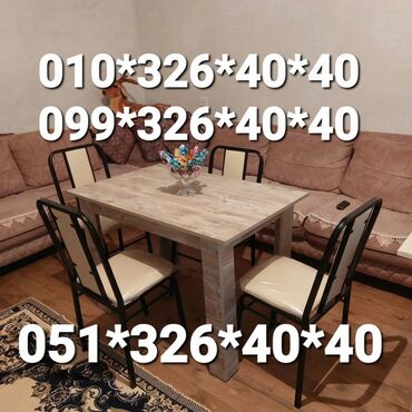 Masa və oturacaq dəstləri: Qonaq otağı üçün, Yeni, Dördbucaq masa, 4 stul -da lalafo.az — 9 Masa və oturacaq dəstləri: Qonaq otağı üçün, Yeni, Dördbucaq masa, 4 stul — 9