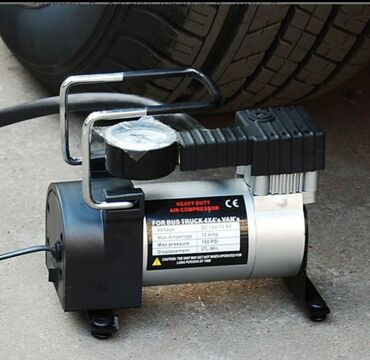 Инструменты для авто: Насос электрический компрессор через зарядник в авто или аккумулятор