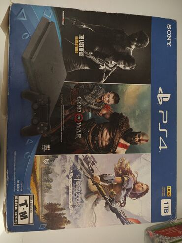 PS3 (Sony PlayStation 3): Ps4 slim 1 tb Ps 4 SLİM 🛑İdeal vəziyyətdədir🛑( qutusu var). İçində 12
